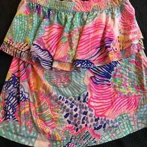 Lilly strapless ruffle top size medium